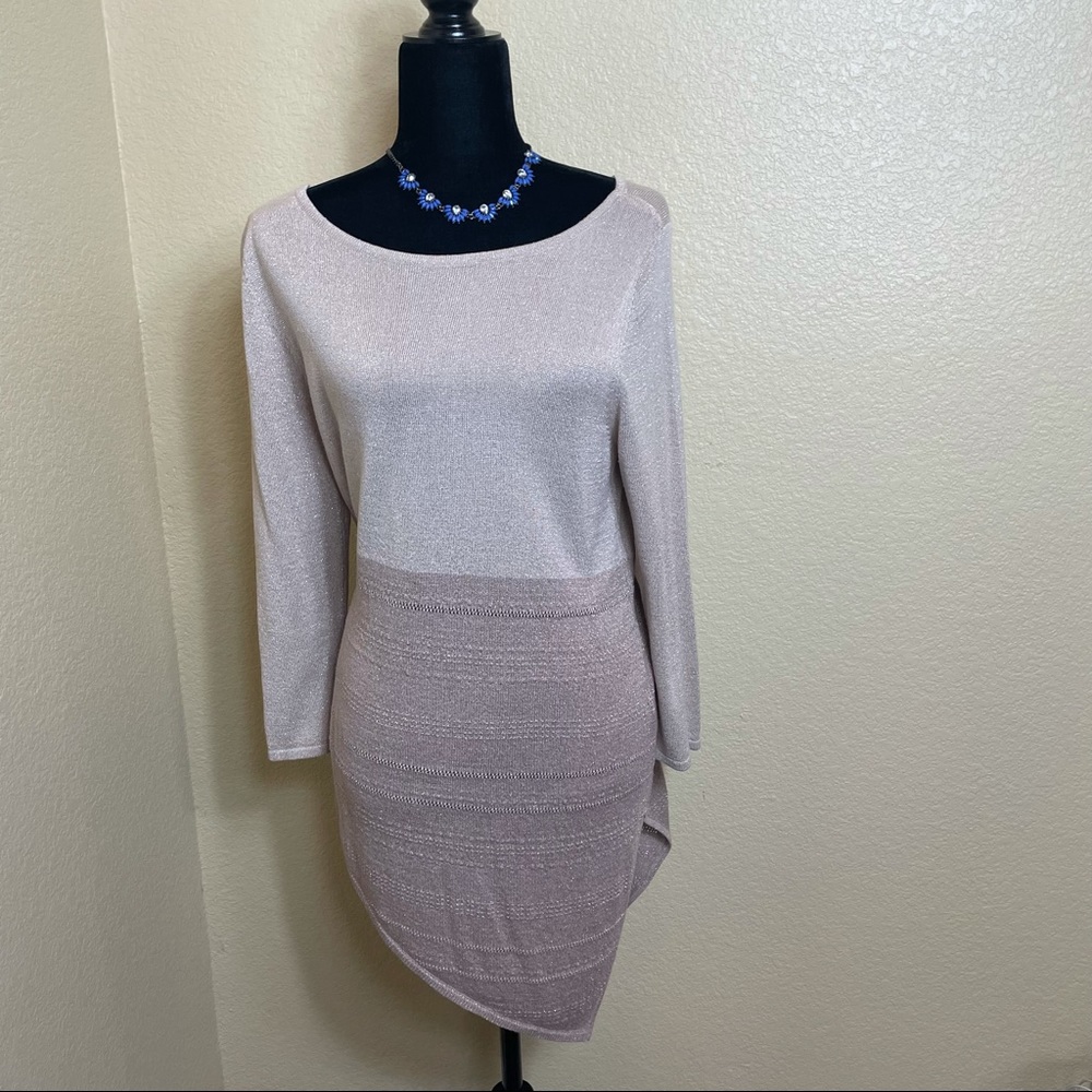 White House Black Market Gold/Bronze Sparkle Sweater Top